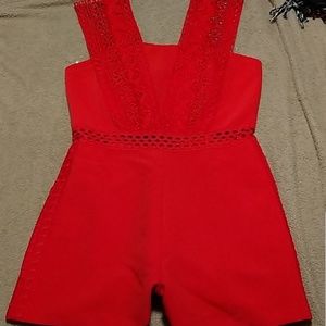 Gorgeous red dressy romper